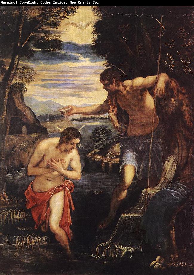 TINTORETTO, Jacopo Baptism of Christ  sd